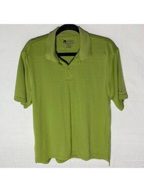Izod XFG Lime Green Polo Shirt X Treme Function Cool FX Golf Shirt L